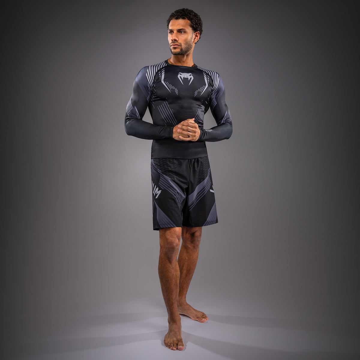 Venum No-Gi 6.0 Rashguard met lange mouwen - Zwart/Grijs