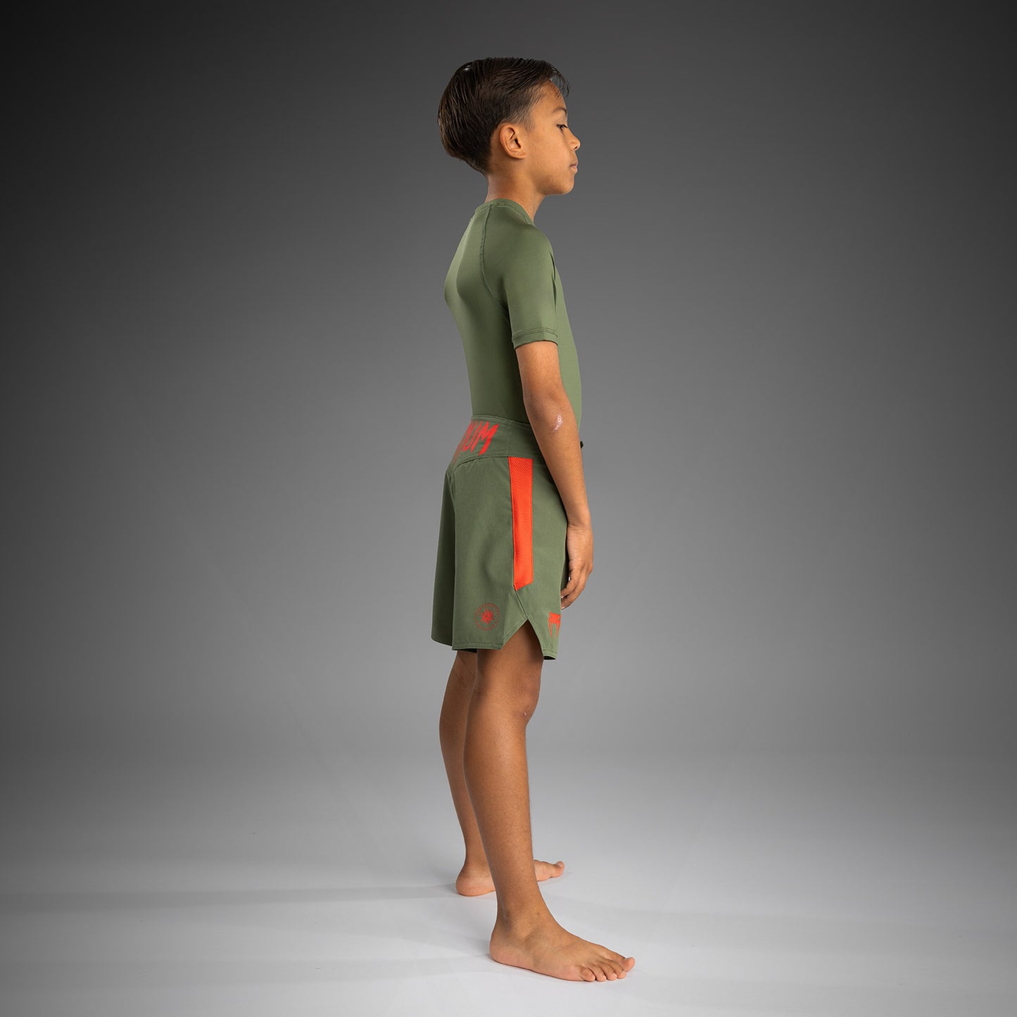 Venum Light Fightshorts voor Kinderen - Army Green/Orange