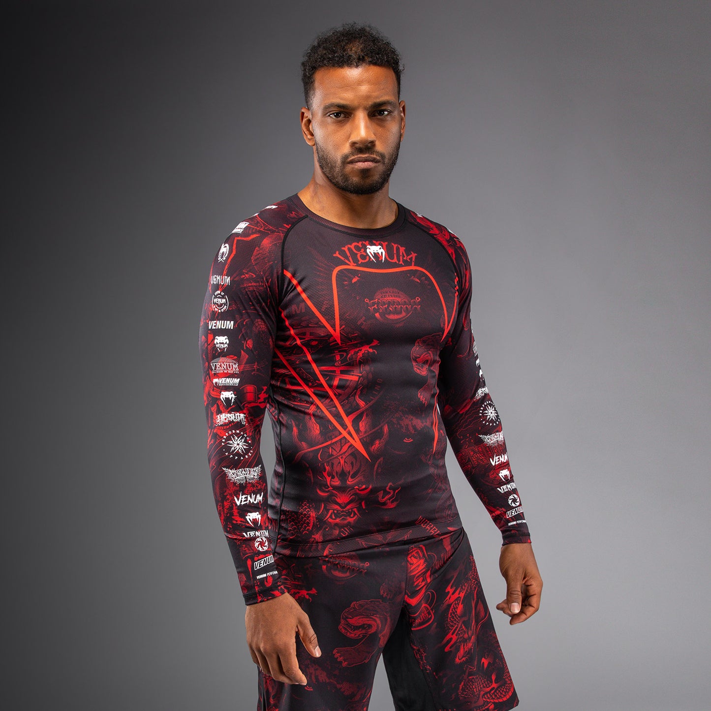 Venum 20th Anniversary Rashguard met lange mouwen - Zwart/Rood