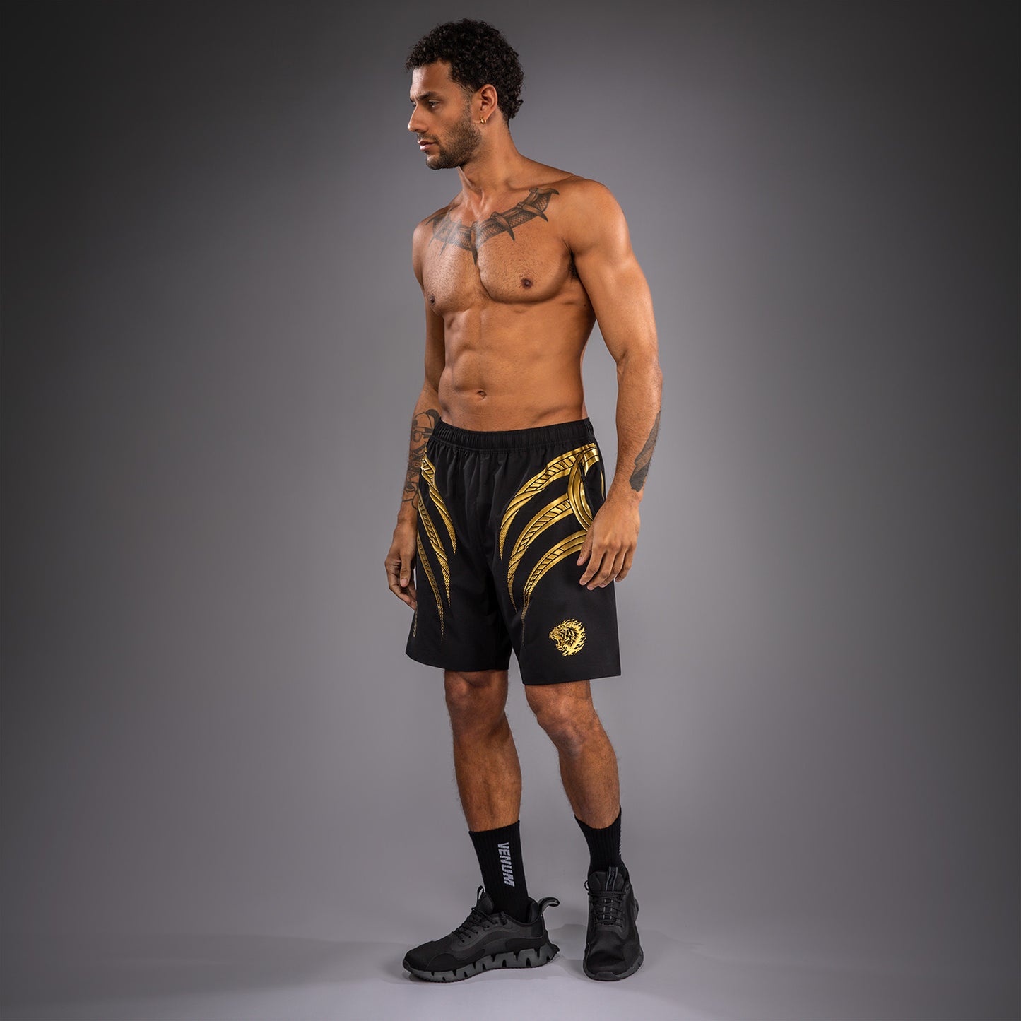 Venum x Mike Tyson Tiger Trainingsshorts - Zwart/Goud