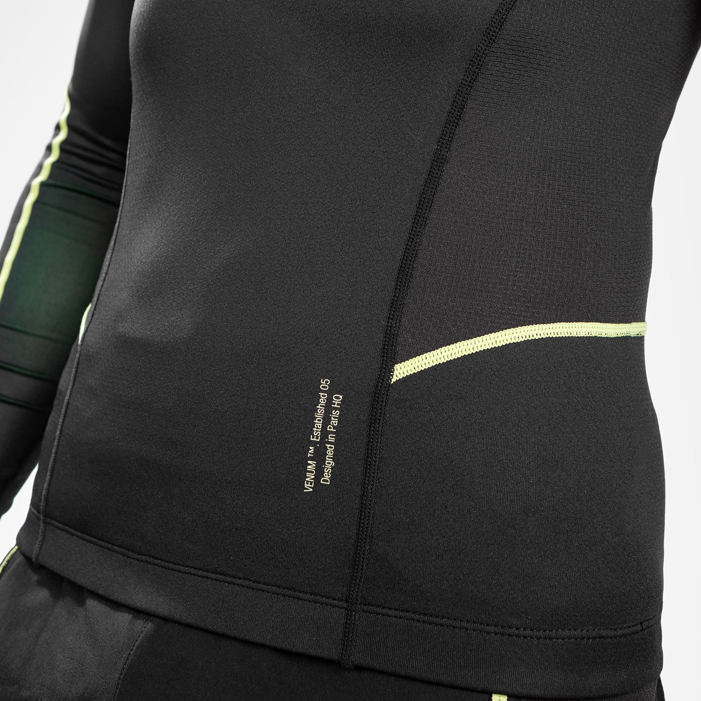 Venum Fusion 2.0  Heren-Rashguard - Lange Mouwen - Zwart/Geel