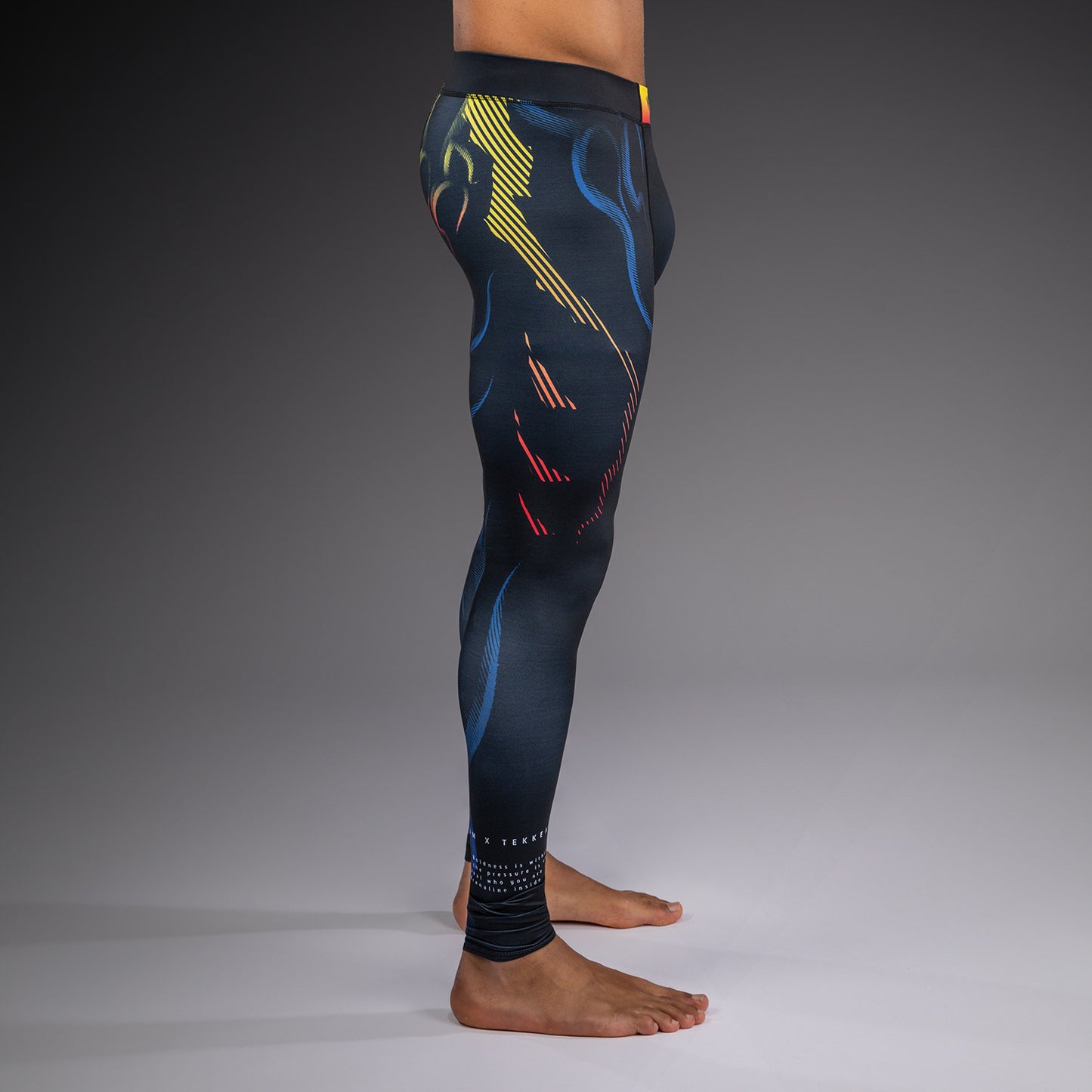 Venum x TEKKEN 8 Spats - Yoshimitsu - Zwart/Oranje