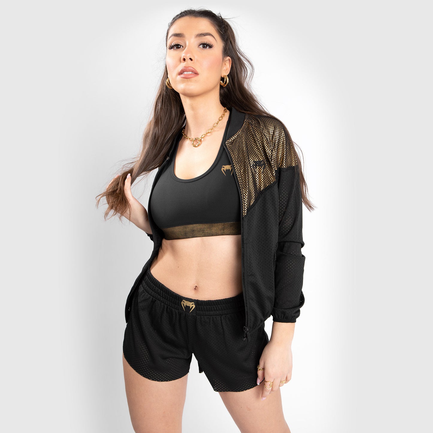Venum Lightning Mesh Jas - Voor dames - Zwart/Goud