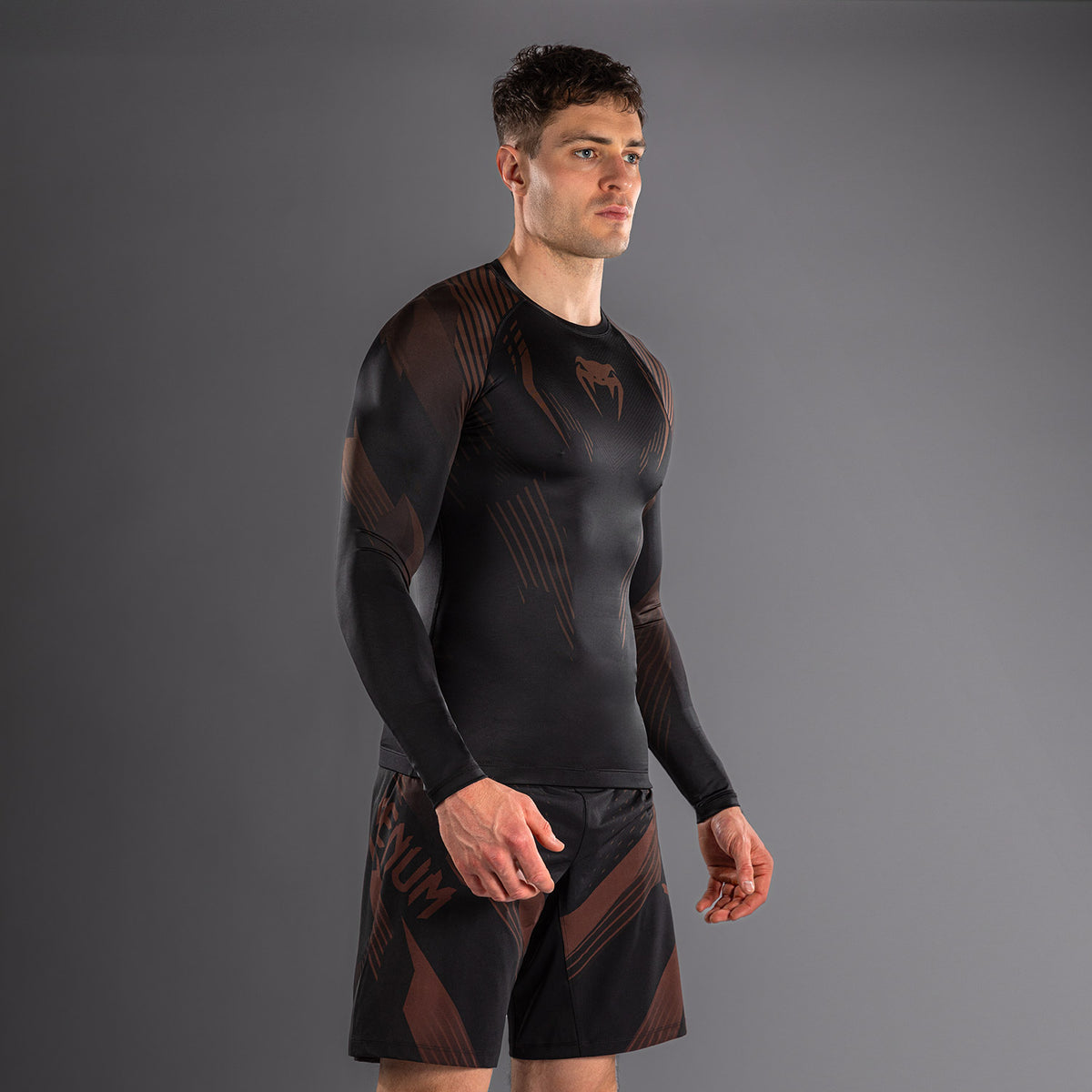 Venum No-Gi 6.0 Rashguard met lange mouwen - Zwart/Bruin