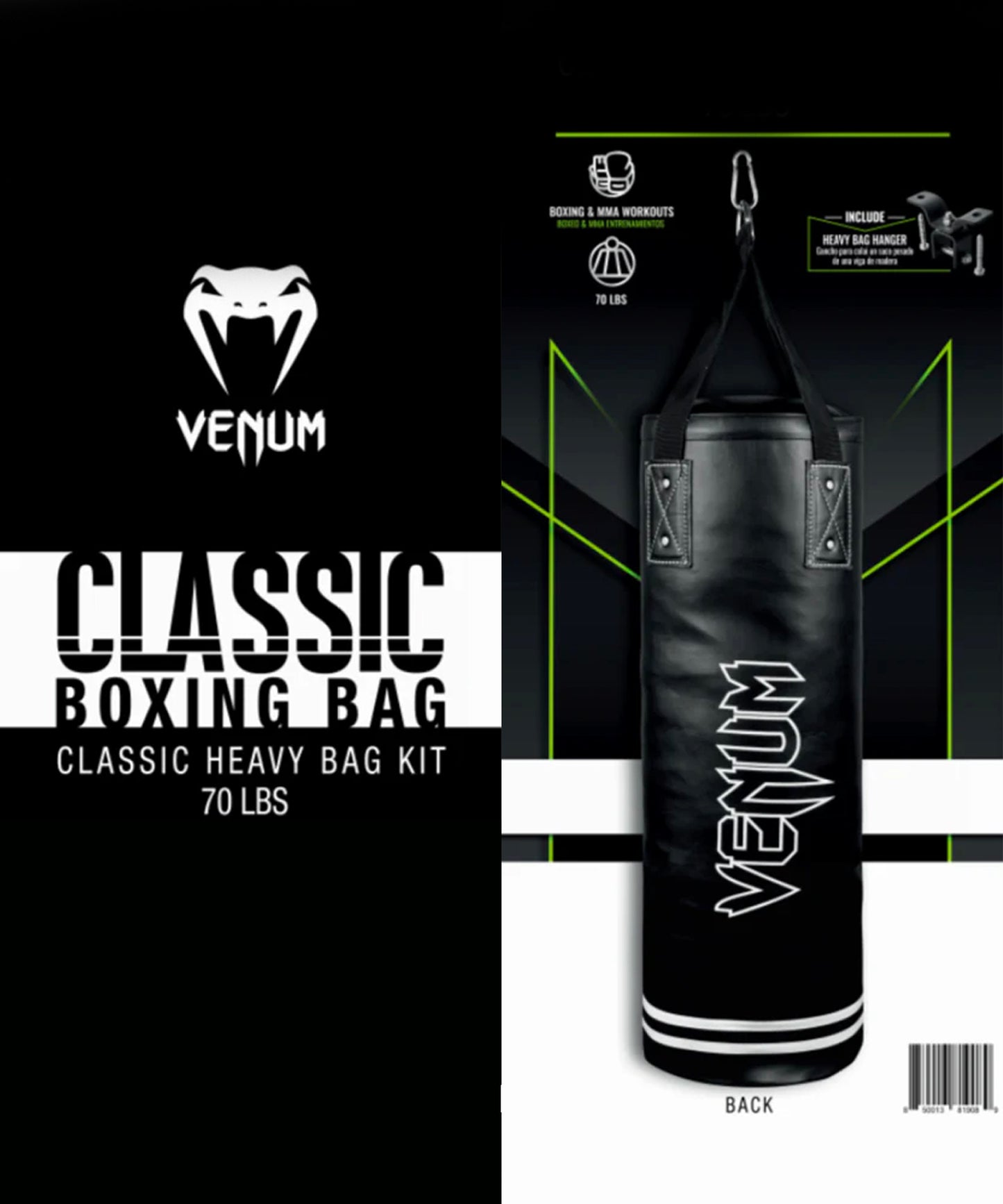 Venum Classic Zware bokszakkit - 70lbs - WLMT Editie