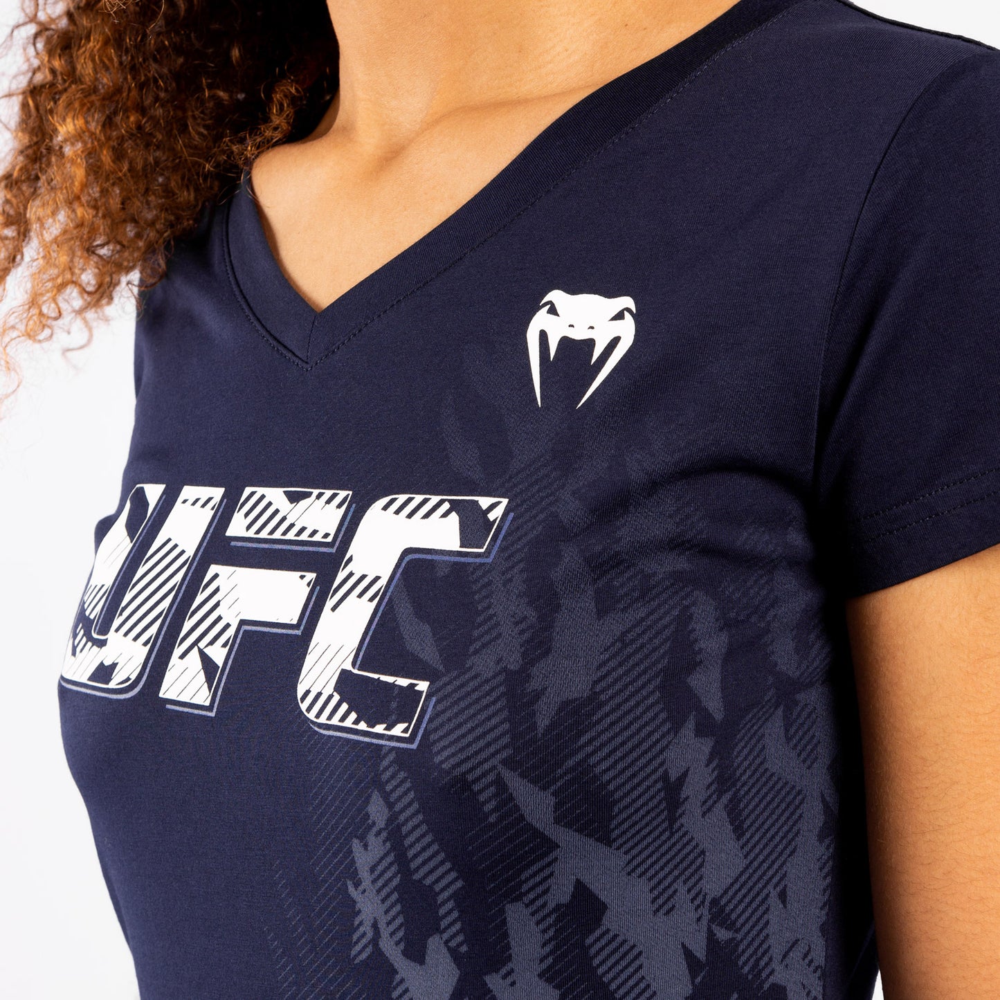 UFC Venum Authentic Fight Week T-shirt met korte mouwen voor dames - Marineblauw