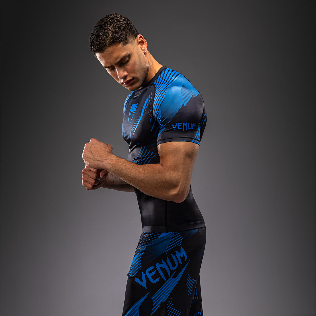 Venum No-Gi 6.0 Rashguard met korte mouwen - Zwart/Blauw
