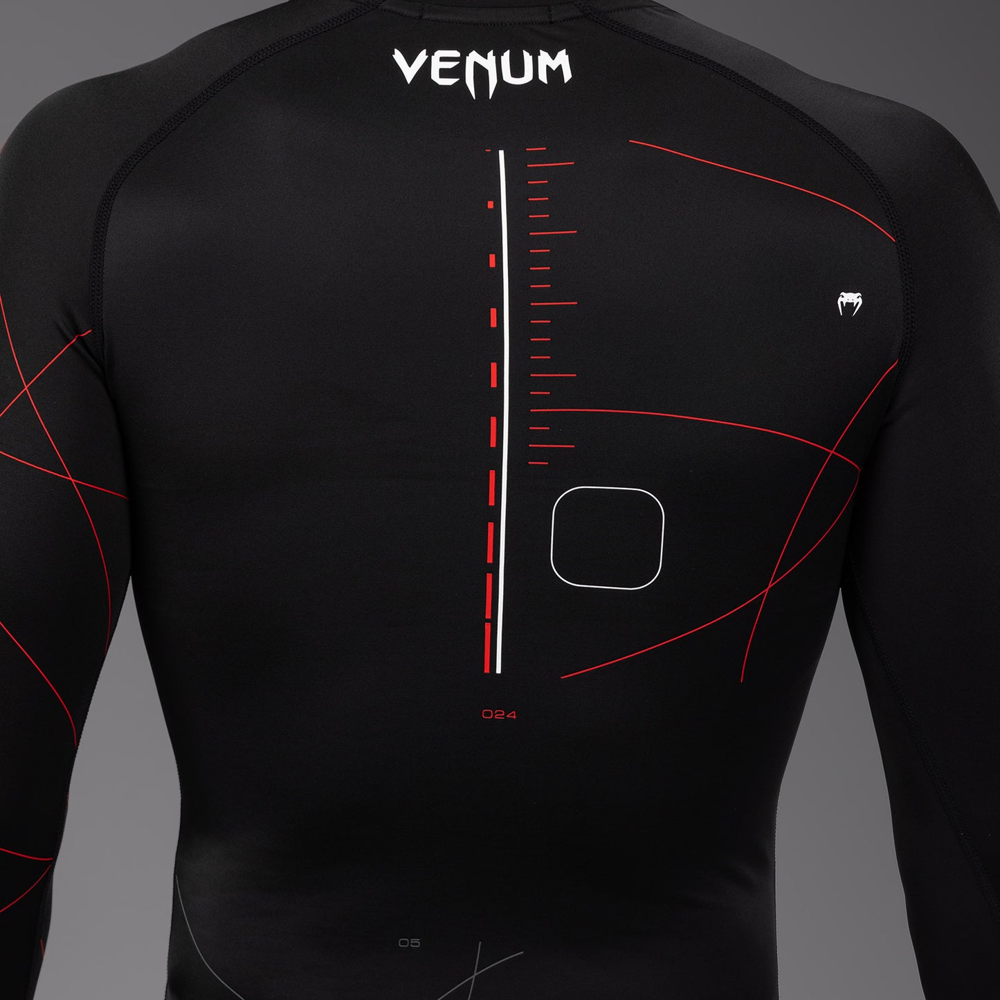 Venum Tactical XT Heren-Rashguard met lange mouwen - Zwart/Vuurrood