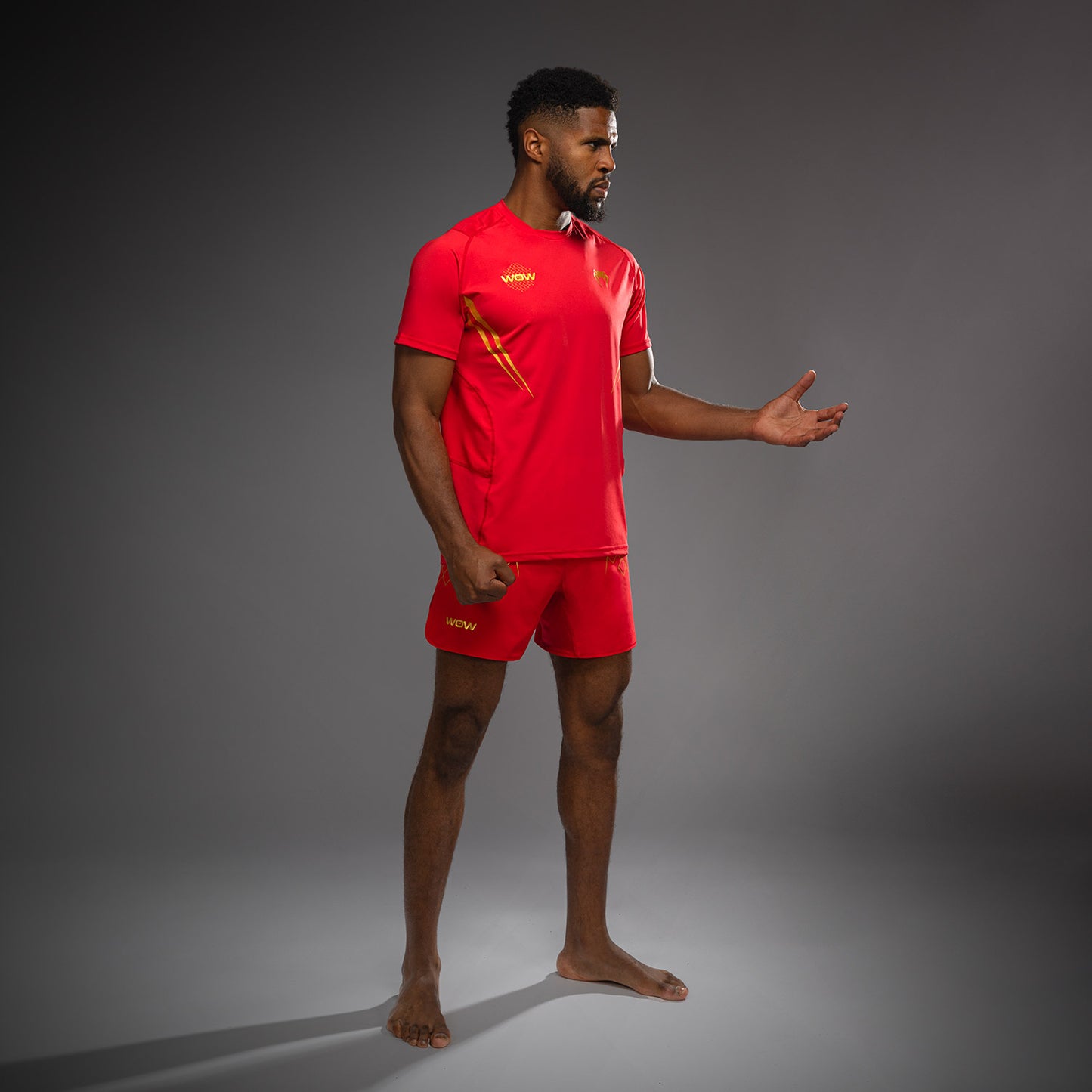 Venum x WOW FC Dry-Tech T-Shirt - Fury Rood/Goud