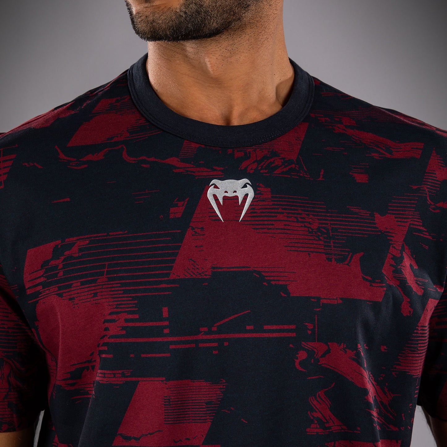 UFC Zenith by Venum Authentic Fight Week Shortsleeve T-shirt Heren - Marineblauw/Bordeauxrood/Zilver