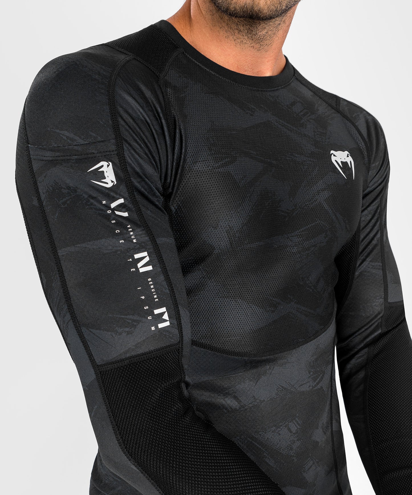 Venum Electron 3.0 Compressie T-shirt - Lange Mouw - Zwart
