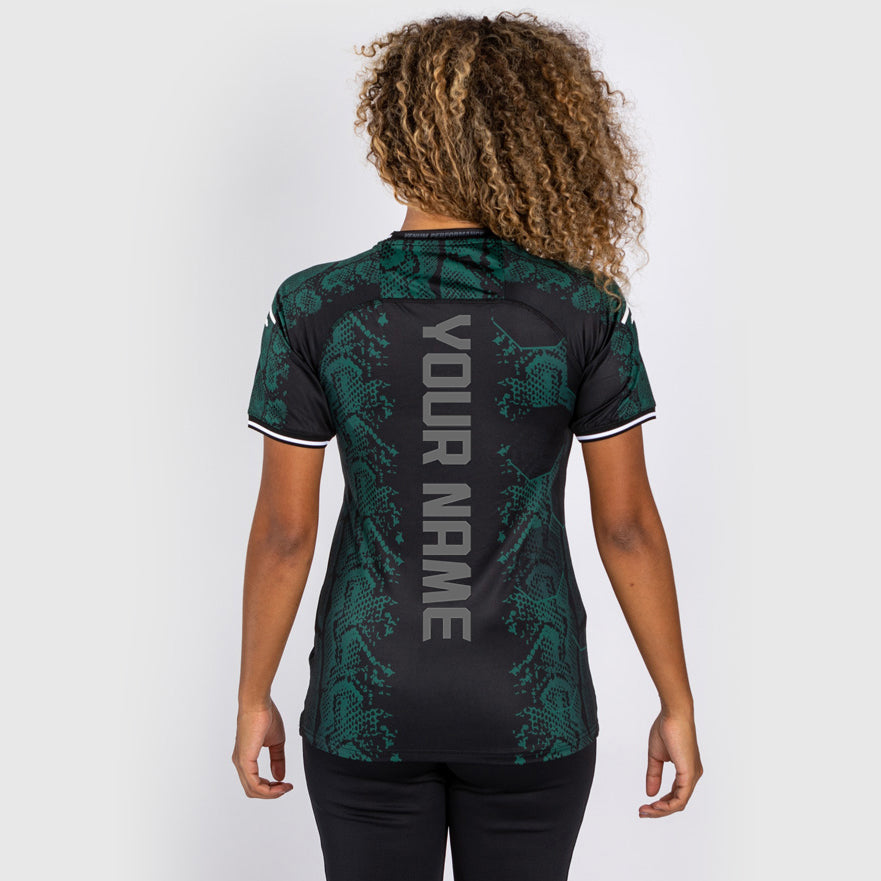 UFC Adrenaline by Venum Personalized Authentic Fight Night Vrouwen Walkout Jersey - Emerald Edition - Groen/Zwart