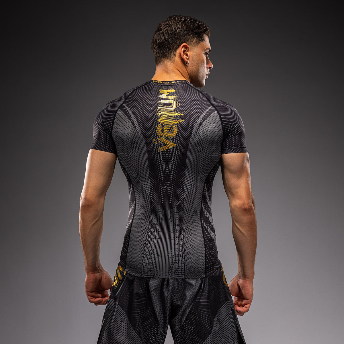 Venum Galactic 3.0 Rashguard met korte mouwen - Zwart/Goud