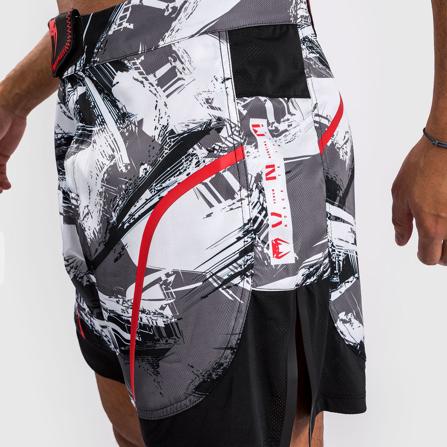 Venum Electron 3.0 Gevechtsshort - Grijs/Rood