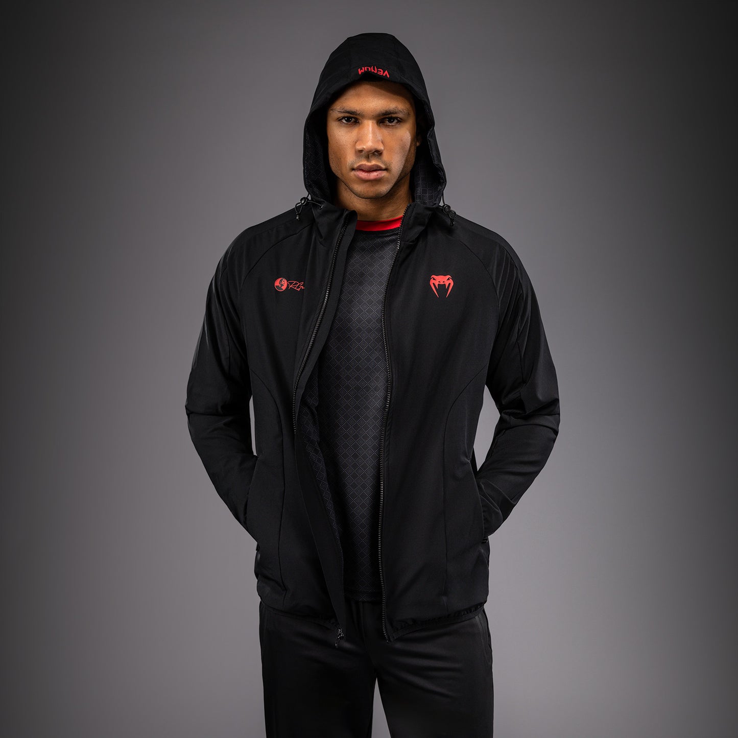 Venum x Roger Gracie Signature Jas - Zwart/Rood