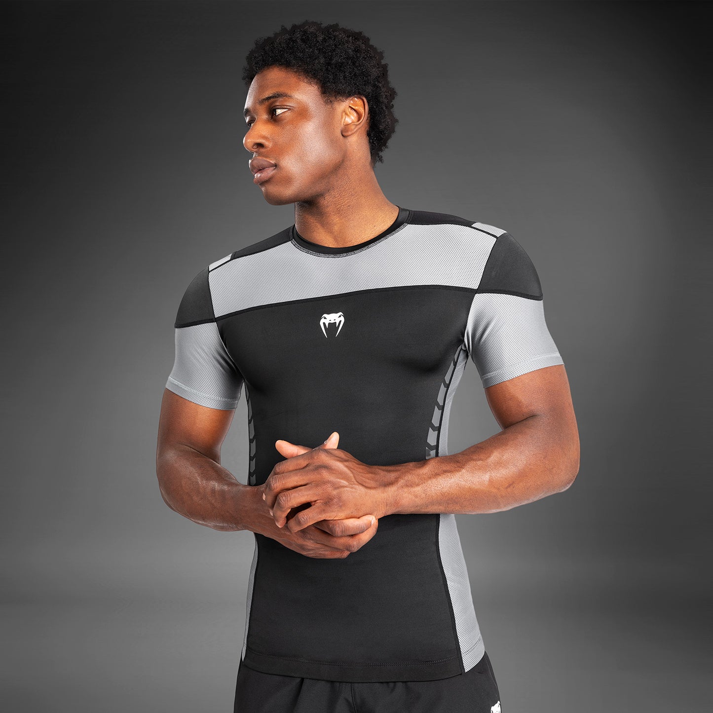 Venum Tempest Heren Rashguard Met Korte Mouwen - Zwart/Grijs