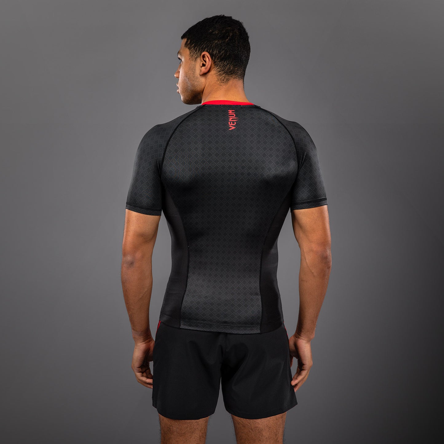 Venum x Roger Gracie Signature Rashguard met korte mouwen - Zwart/Rood