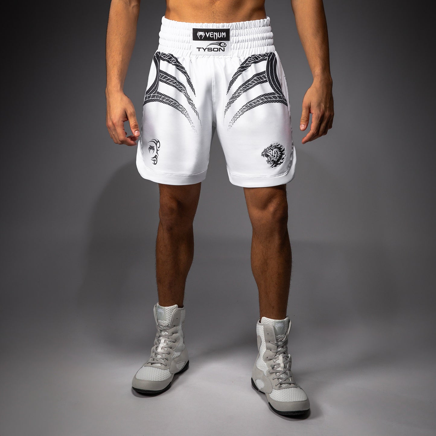 Venum x Mike Tyson Tiger Boksshorts - Optisch Wit/Diep Zwart