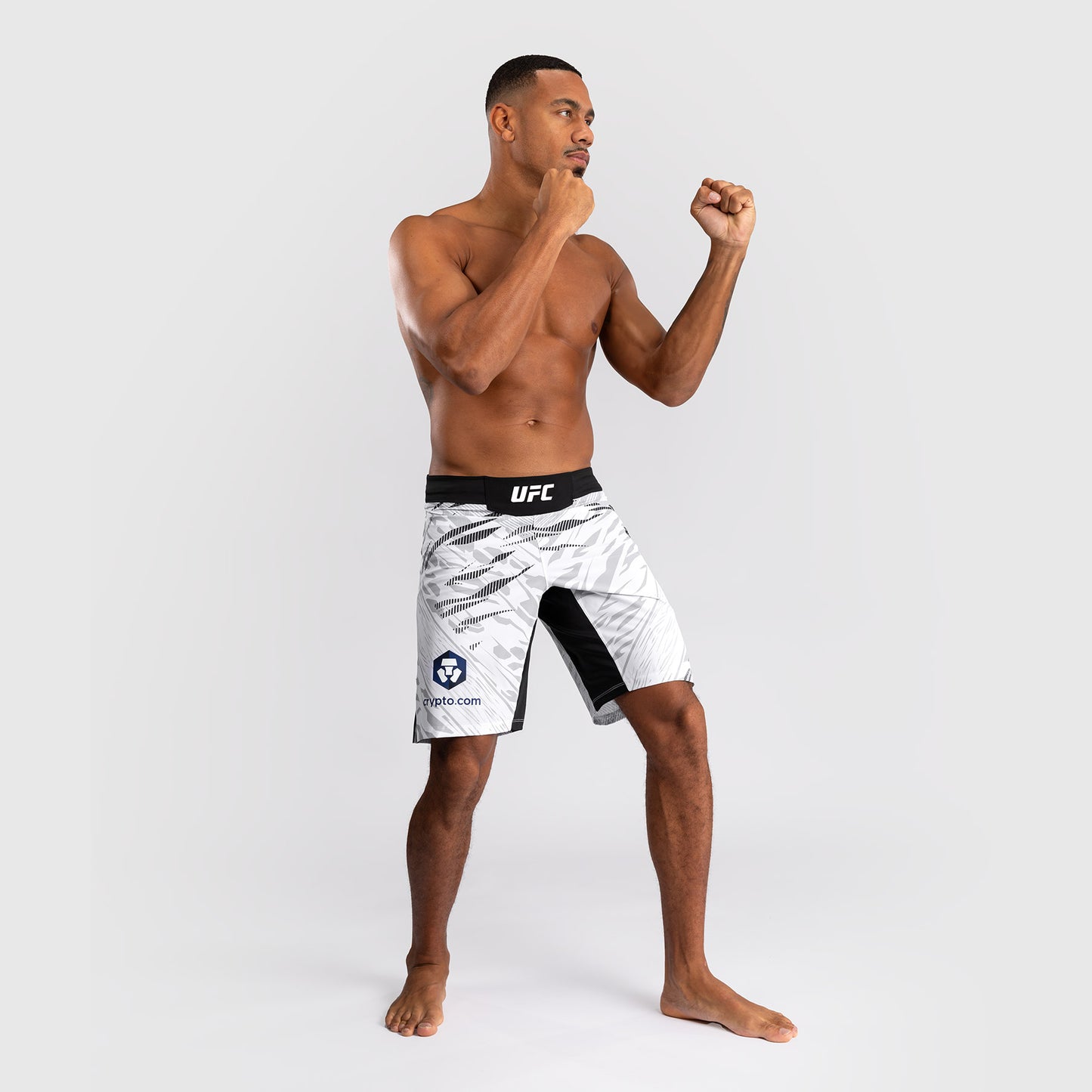UFC Fusion by Venum Personalized Authentic Fight Night Fight Shorts voor Heren - Lang Fit - Wit