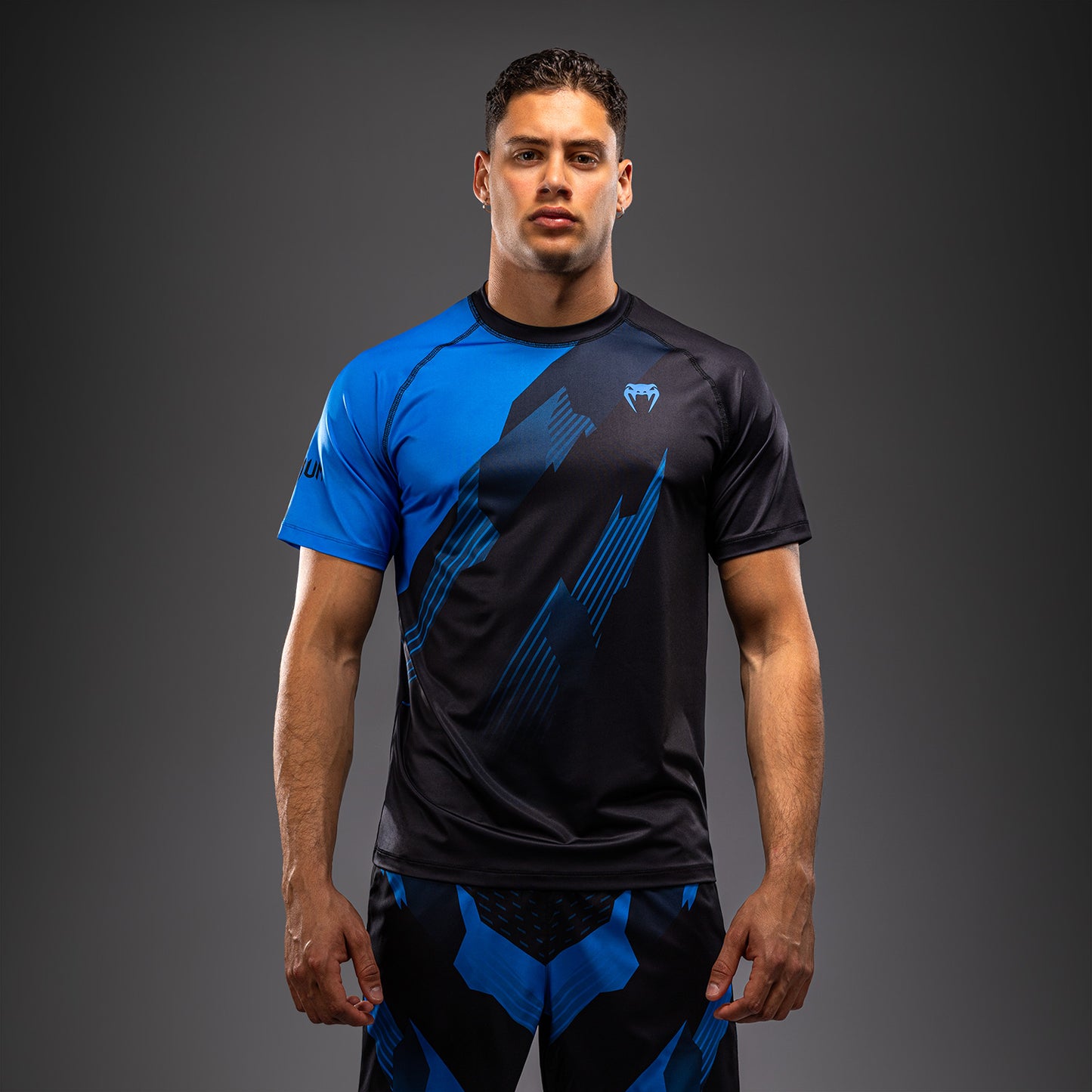 Venum No-Gi 6.0 Dry Tech T-shirt - Zwart/Blauw