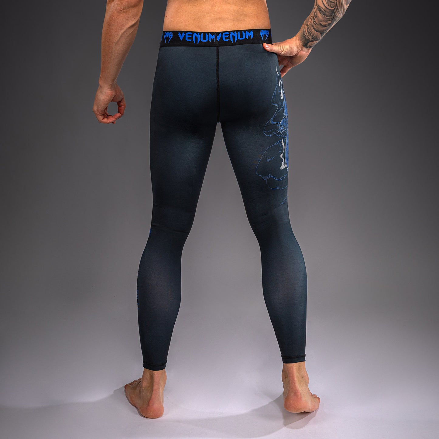 Venum Thunder Dragon Spats – Zwart/Koningsblauw