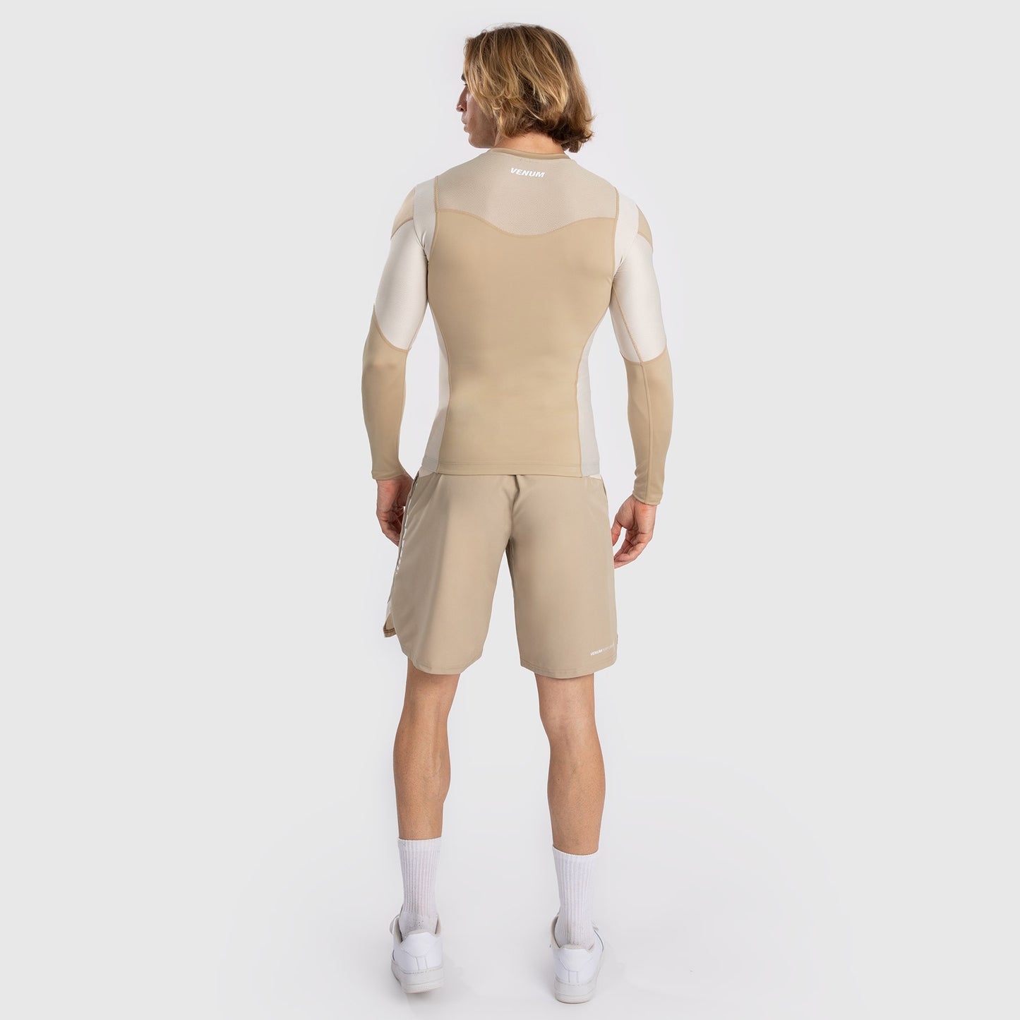 Venum Tempest Heren Lange Mouwen Rashguard - Beige/Zand