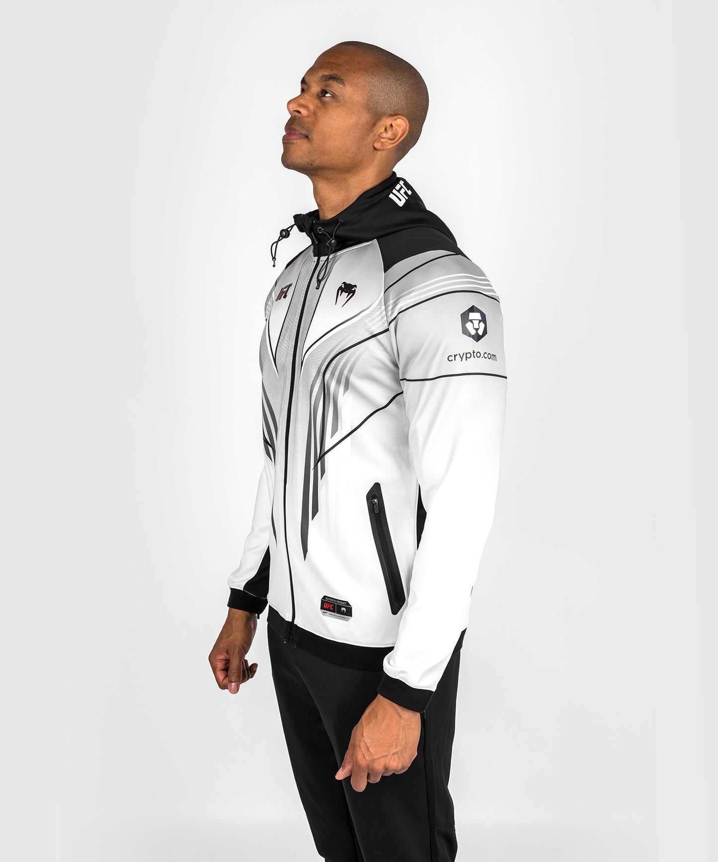 UFC Venum Gepersonaliseerde Authentic Fight Night 2.0 Heren Walkout Hoodie - Wit