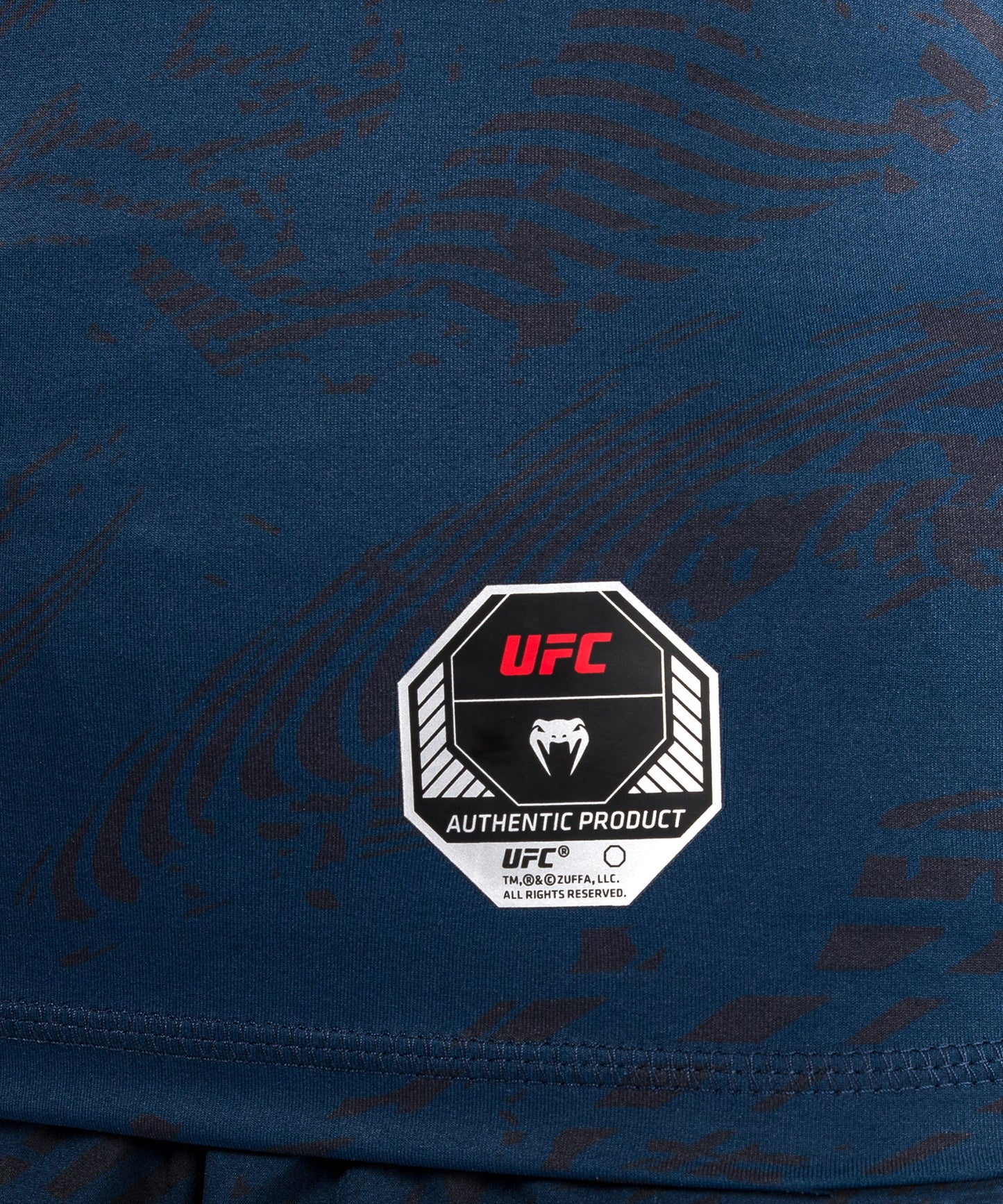 UFC Fusion by Venum Fight Week Korte Mouwen Performance Rashguard voor Dames - Oceaanblauw