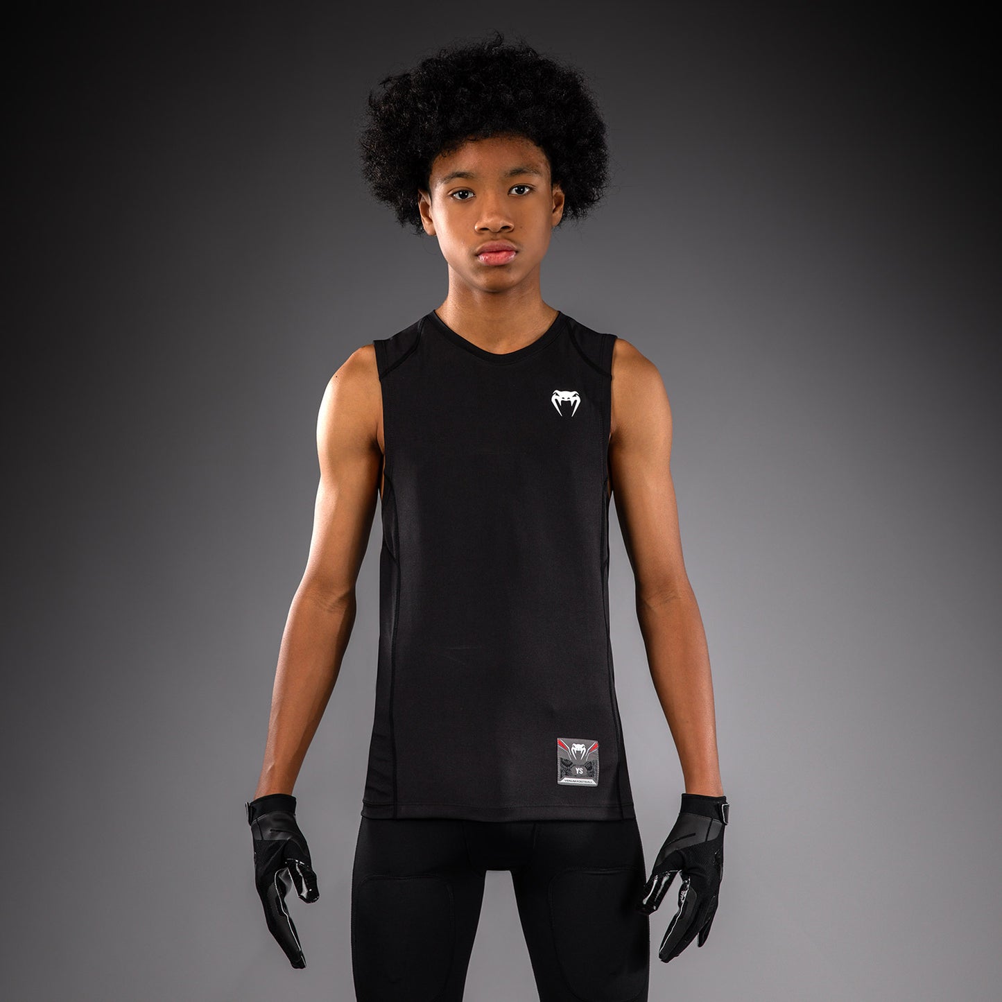 Venum Elite Football Mouwloos Compressie T-shirt voor kinderen - Zwart