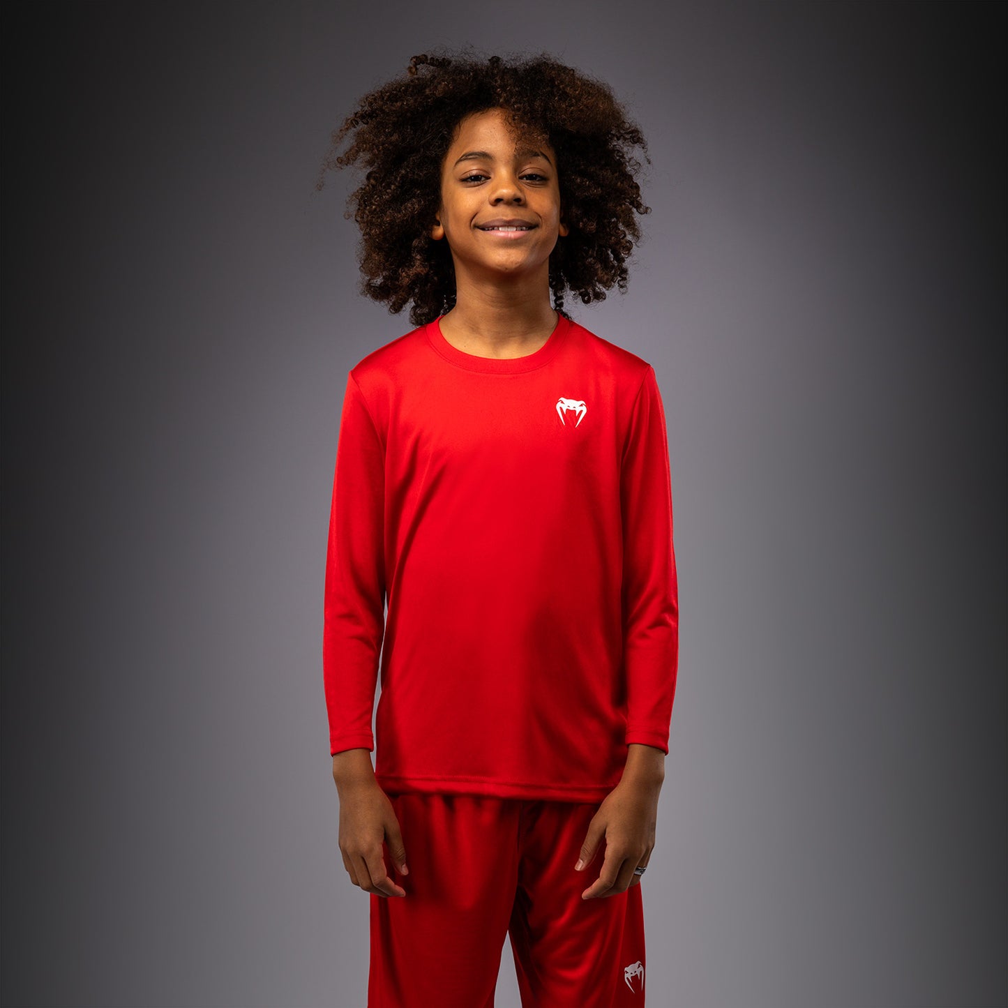 Venum Lineup T-shirt met lange mouwen voor jeugd - Rood/Wit