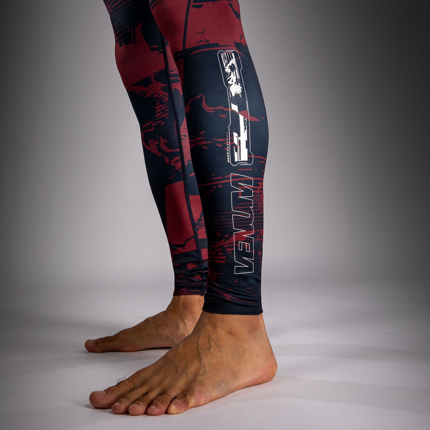 UFC Zenith by Venum Authentic Fight Week Performance Tight Heren - Marineblauw/Bordeauxrood/Zilver