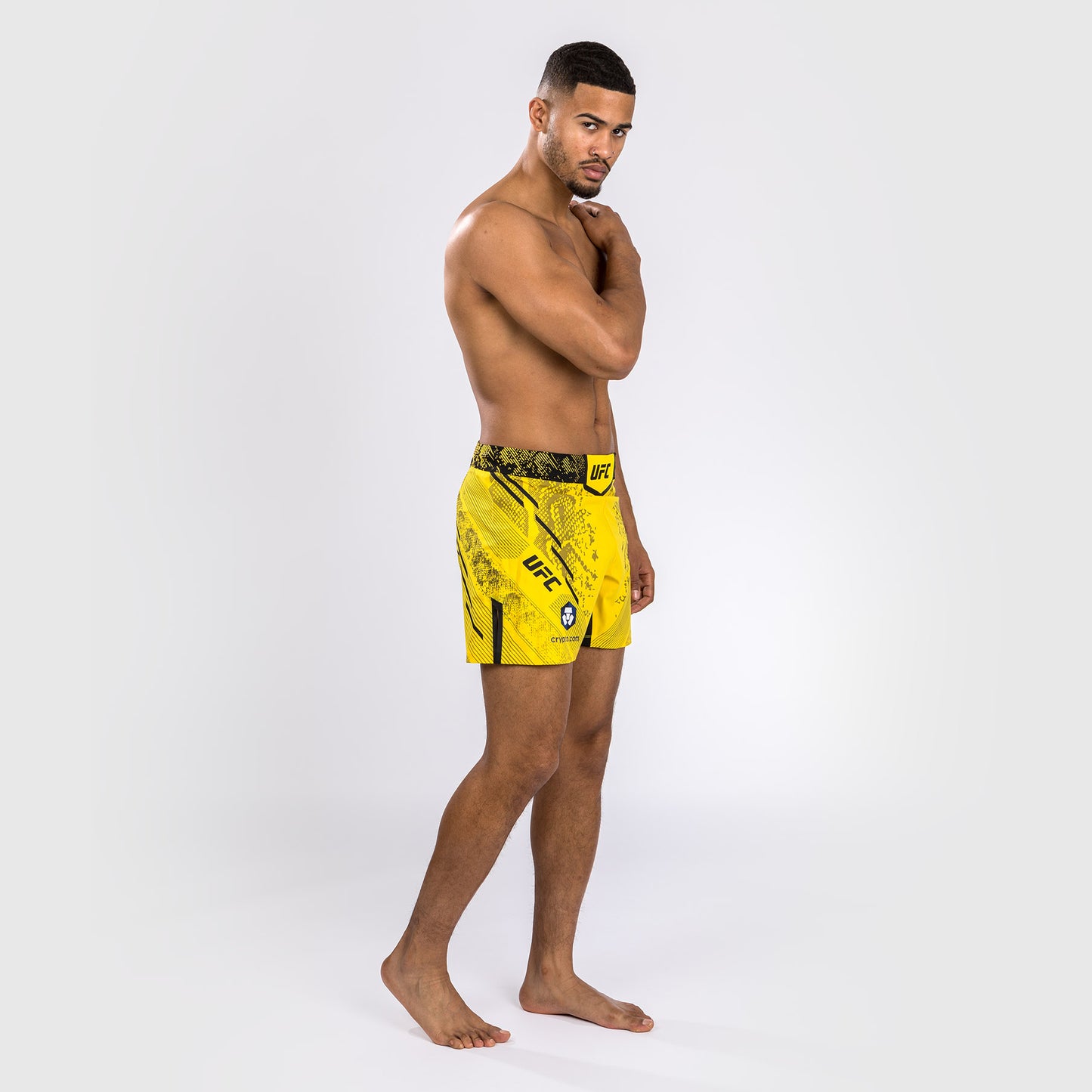 UFC Adrenaline by Venum Gepersonaliseerd Authentic Fight Night Heren Kort Gevecht - Korte Pasvorm - Geel