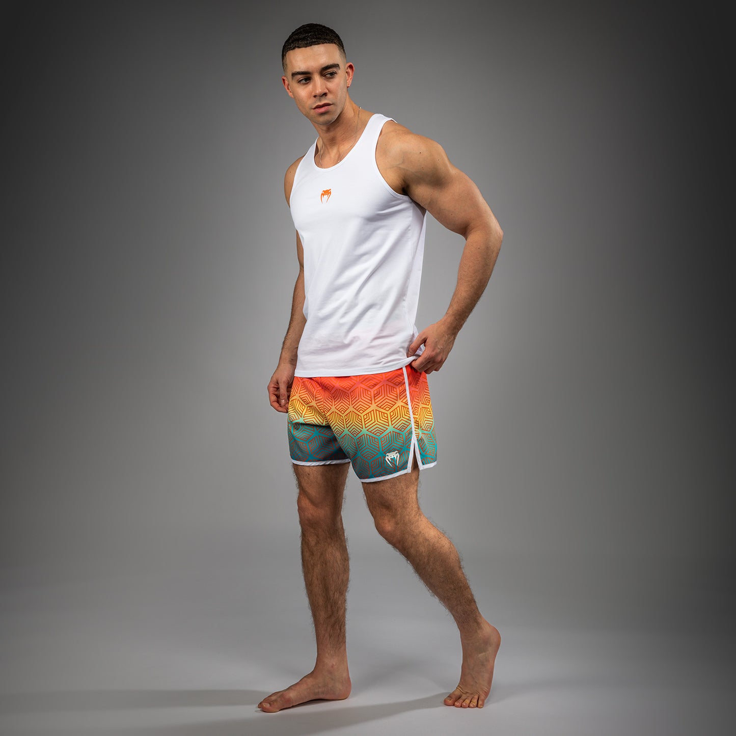 Venum Echo Tanktop - Wit/Oranje Zonsopgang