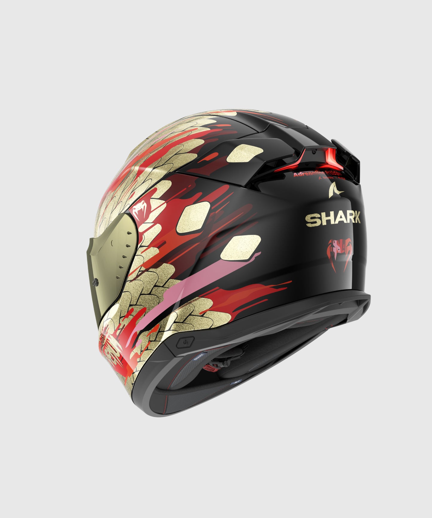 Venum x Shark SKWAL i3 Motorhelm - Rood/Goud