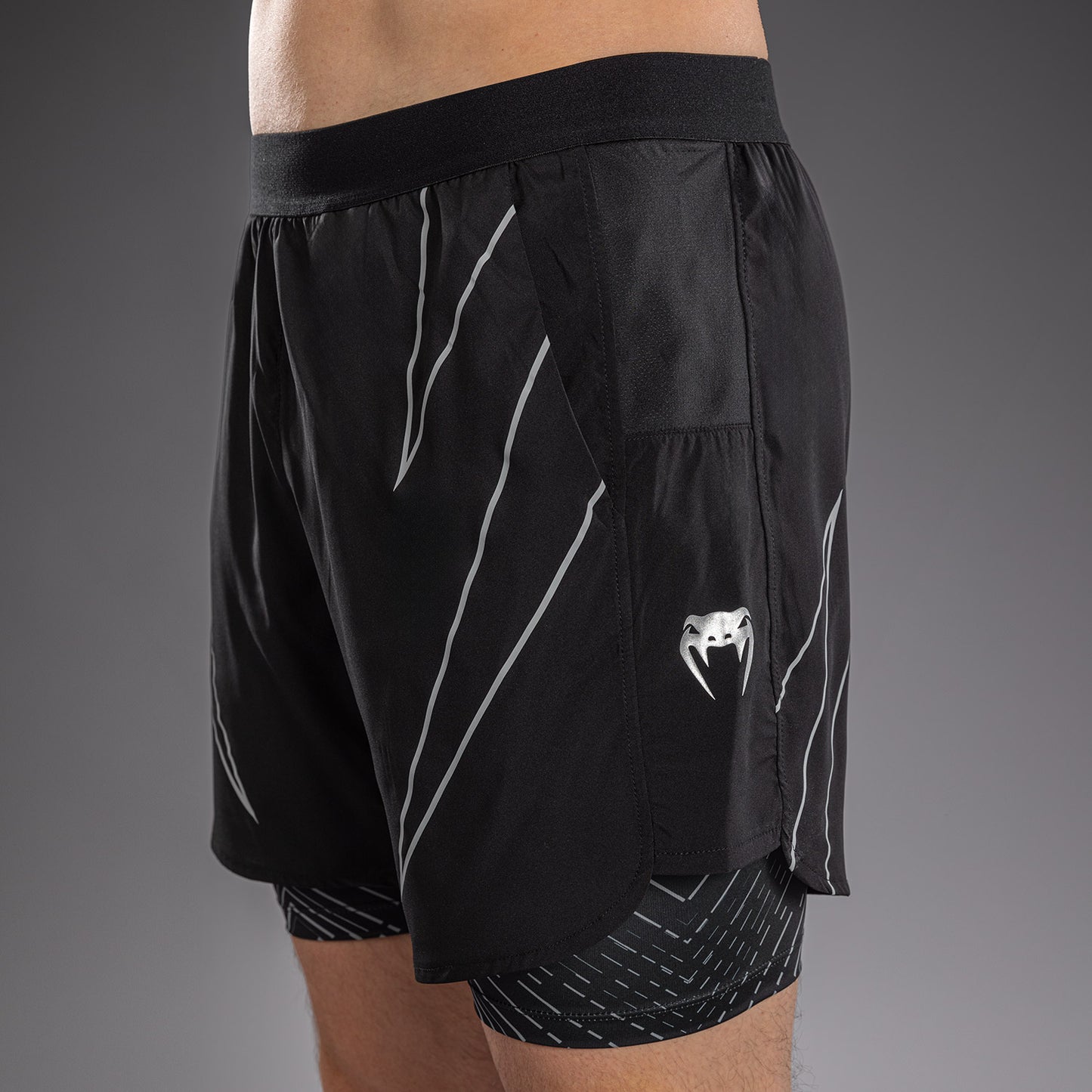 Venum Midnight Fury Trainingsshorts – Zwart/Grijs/Zilver