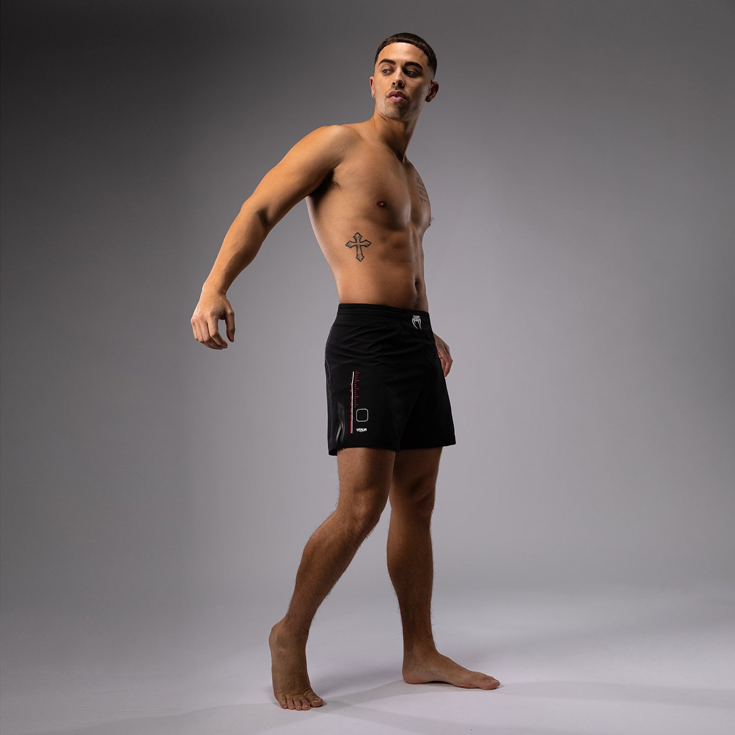 Venum Tactical XT Wedstrijdshort voor heren - Zwart/Vuurrood