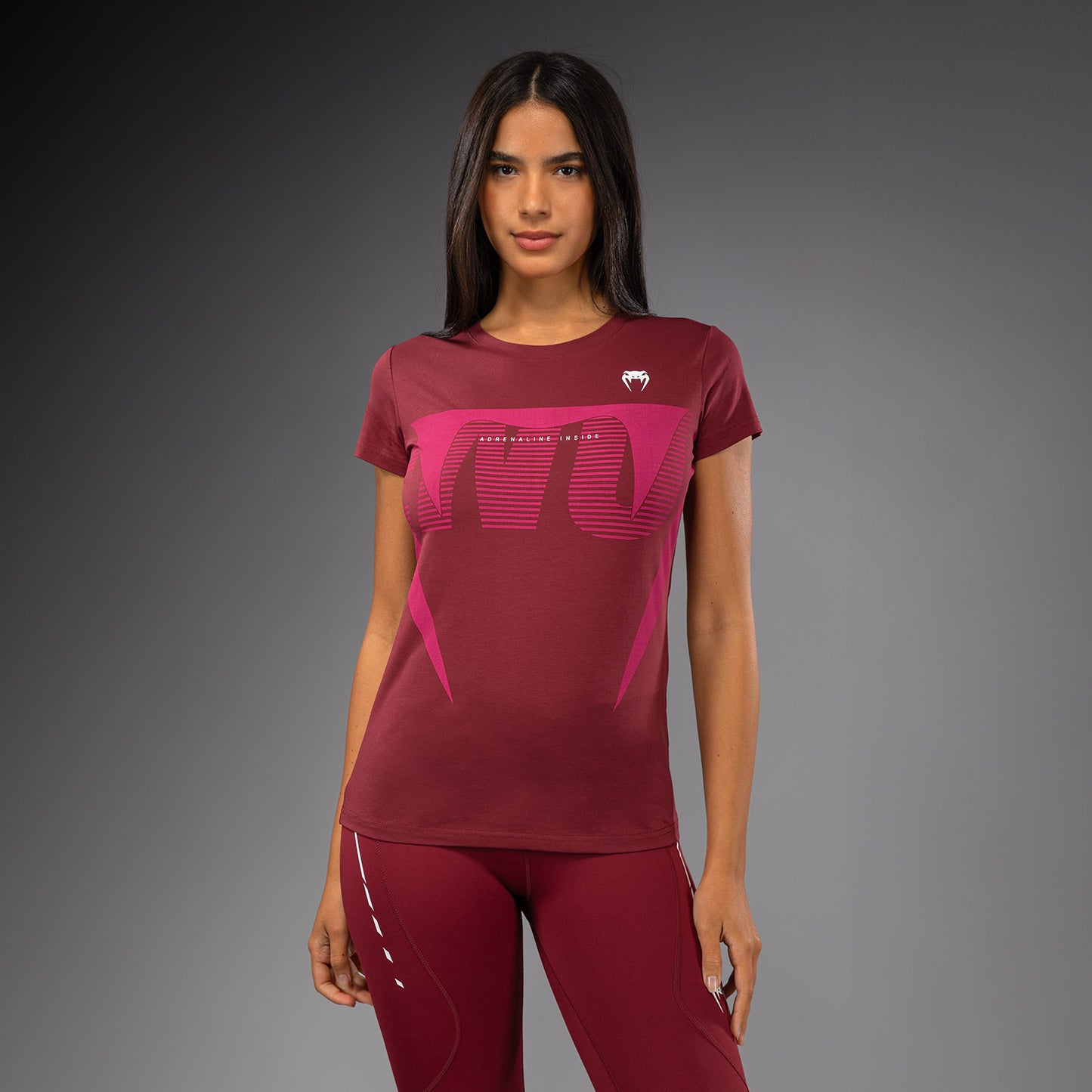 Venum Adrenaline Dames T-shirt – Bordeaux/Roze