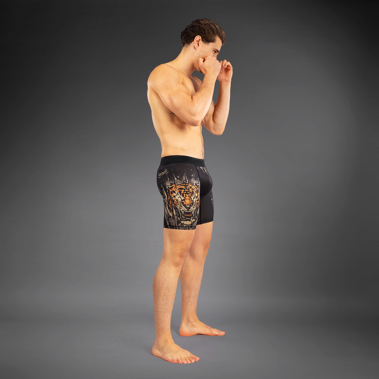 Venum Tiger Vale Tudo - Zwart / Neon Oranje