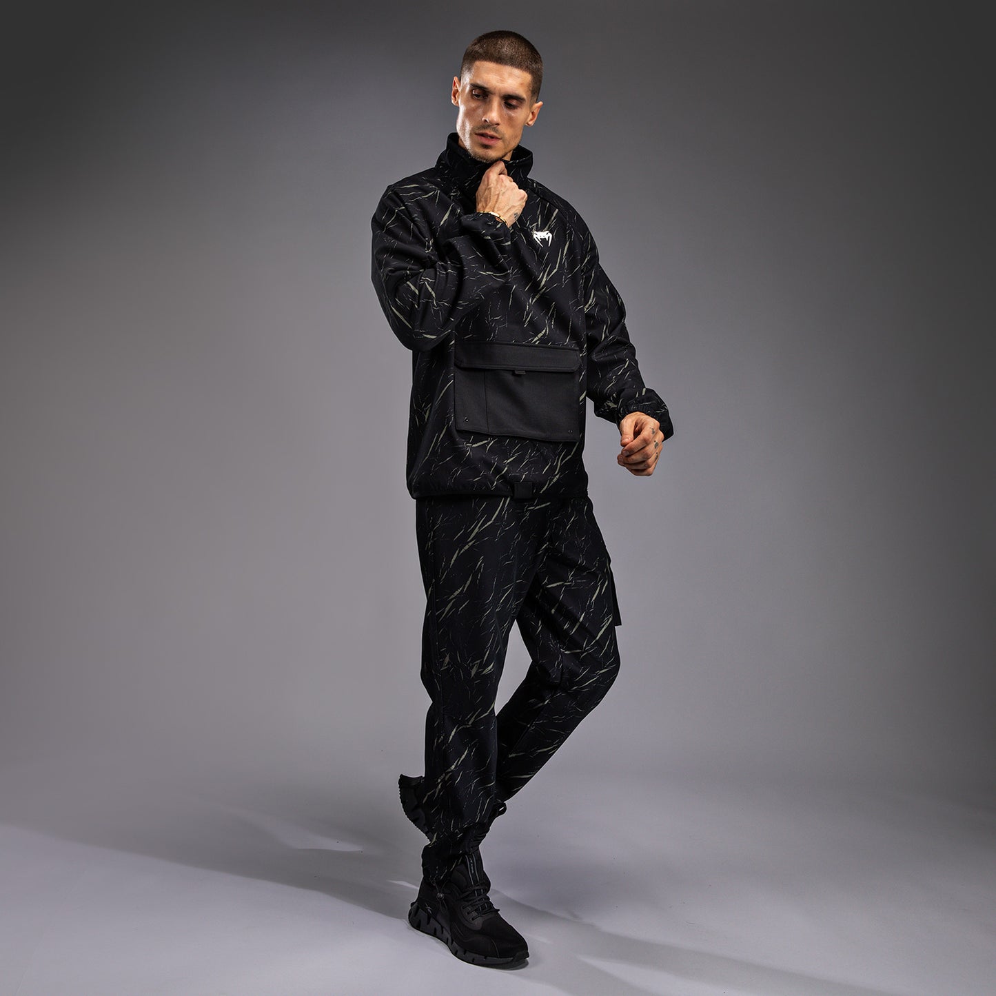 Venum Trooper Heren Trainingsjack - Zwart/Steen Zand