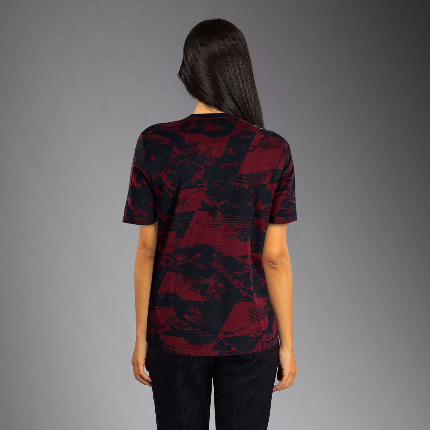 UFC Zenith by Venum Authentic Fight Week T-shirt Korte Mouw Dames - Marineblauw/Bordeauxrood/Zilver