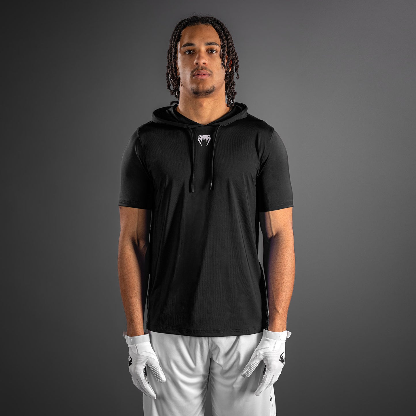 Venum Elite Dry-Tech Hoodie met korte mouwen - Zwart
