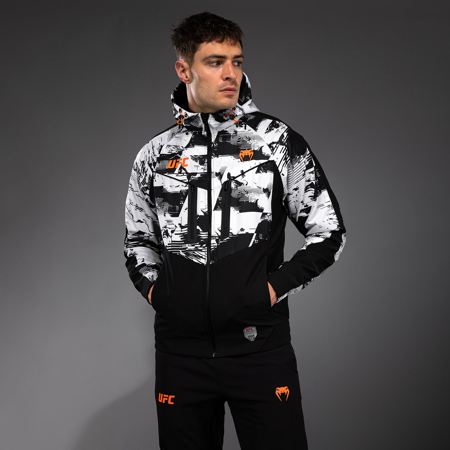 UFC Zenith by Venum Authentic Fight Week Zip Hoodie Heren - Wit