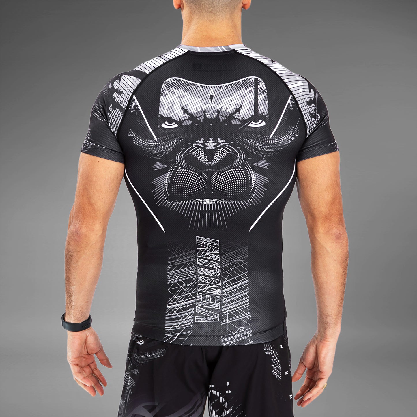 Venum Gorilla Jungle Rashguard korte mouwen - Zwart/Wit