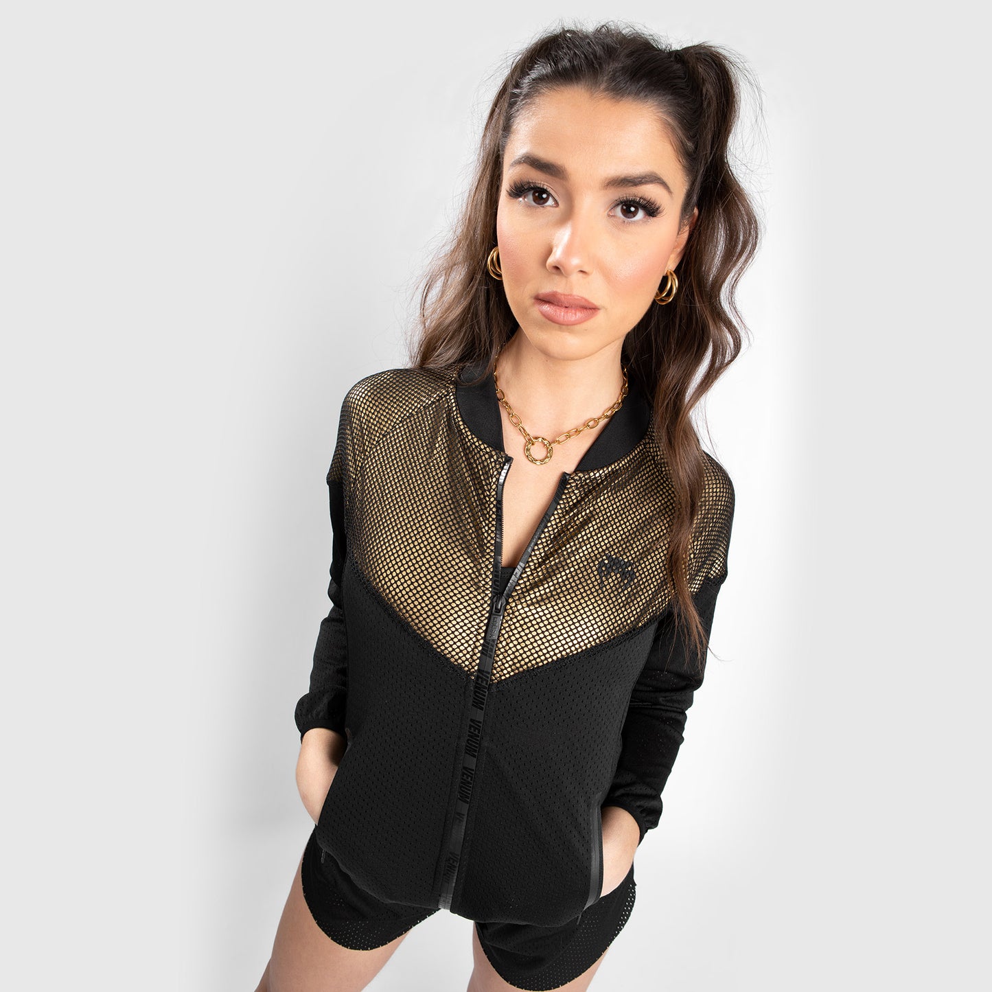 Venum Lightning Mesh Jas - Voor dames - Zwart/Goud