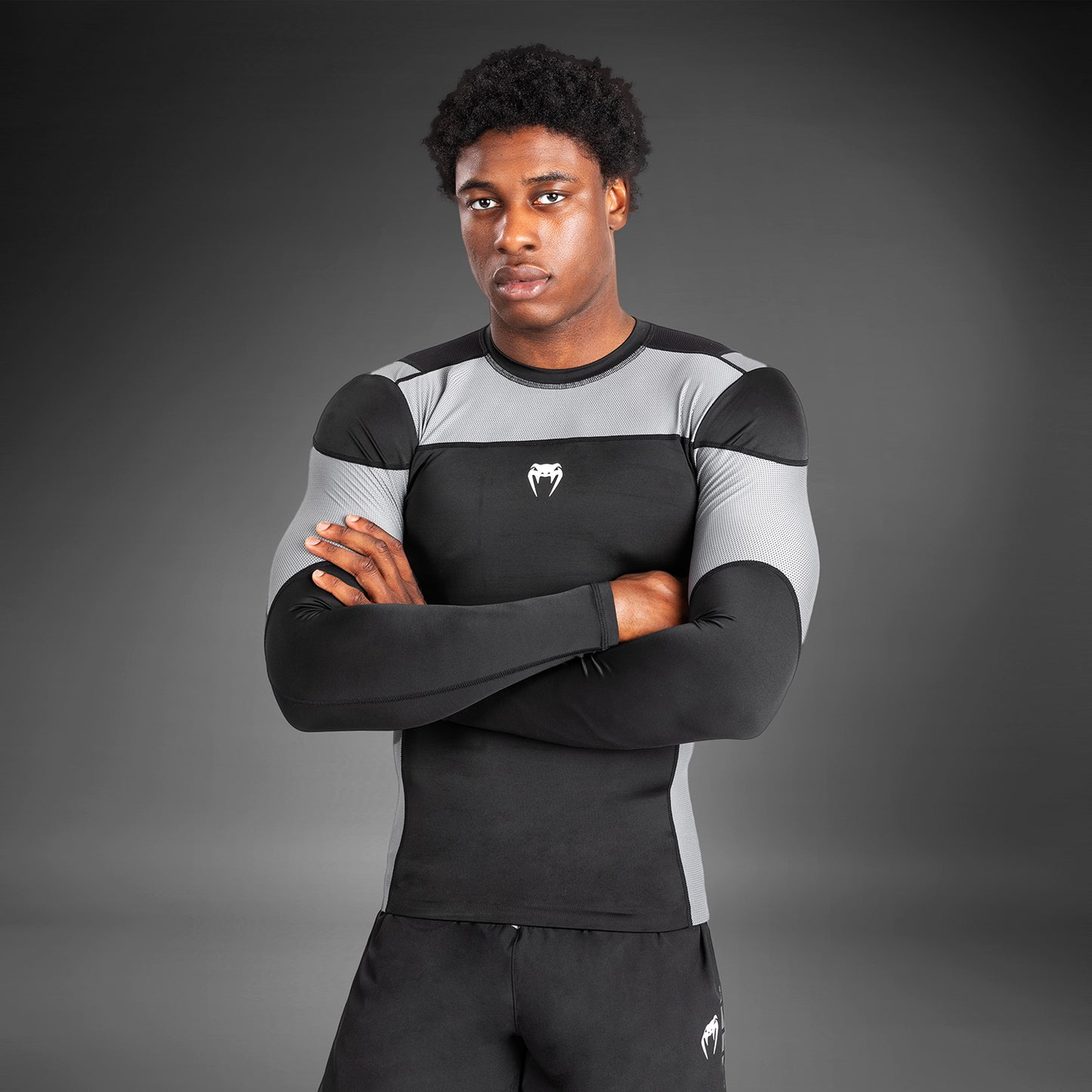 Venum Tempest Heren Lange Mouwen Rashguard - Zwart/Grijs