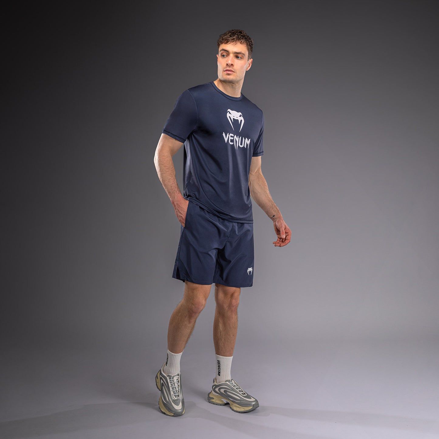 Venum Classic Dry Tech T-shirt - Marineblauw/Wit