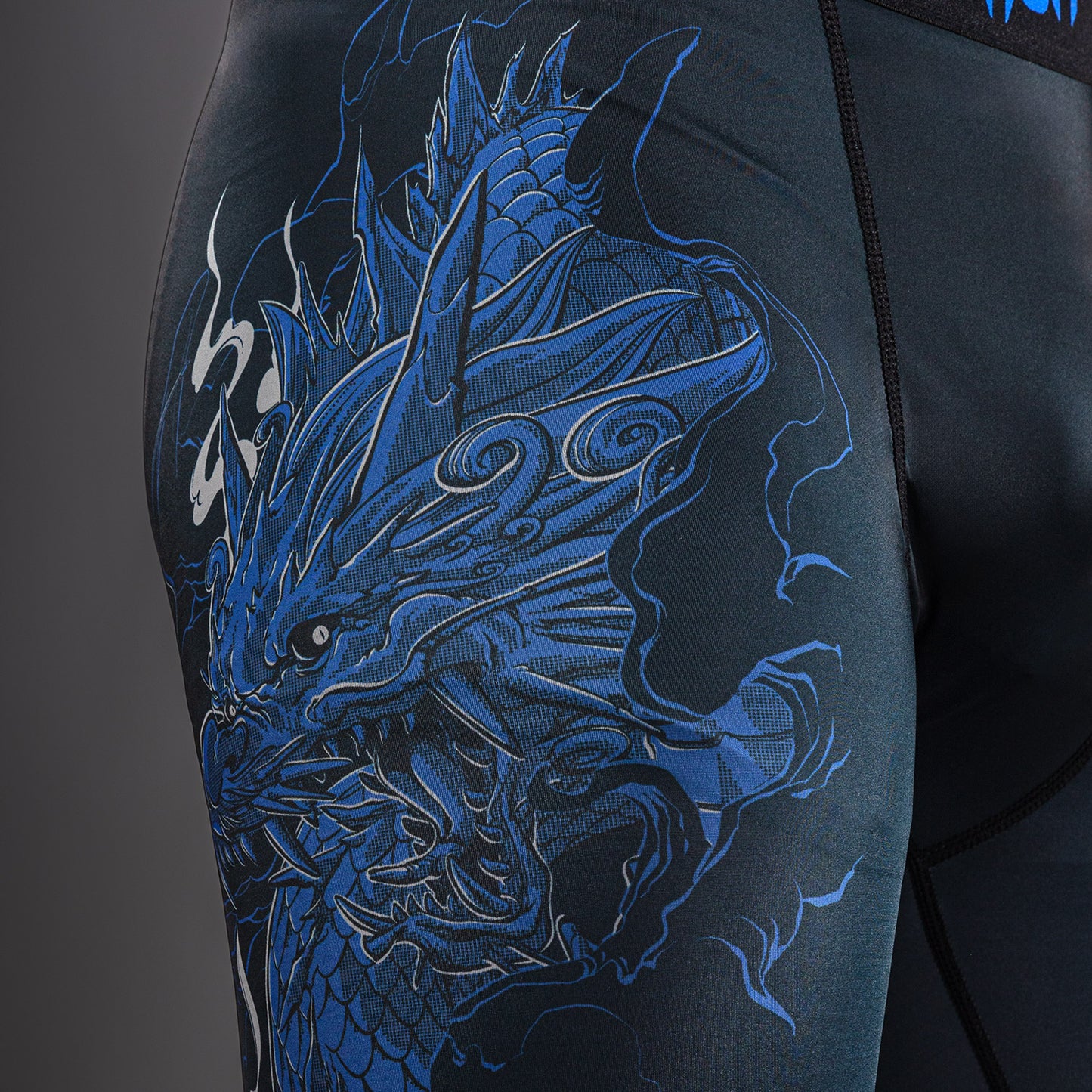 Venum Thunder Dragon Spats – Zwart/Koningsblauw