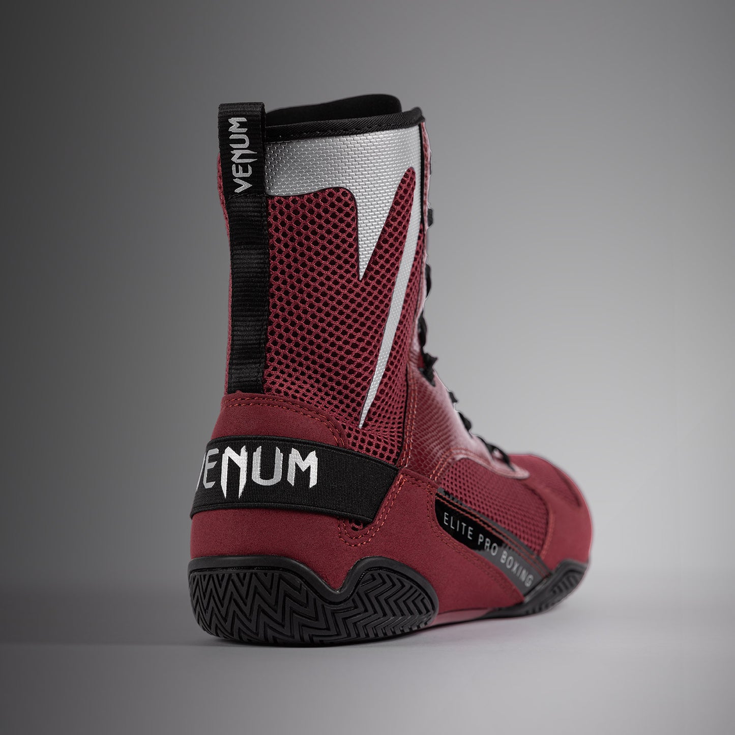 Venum Elite Boksschoenen - Bourgondisch/Zilver