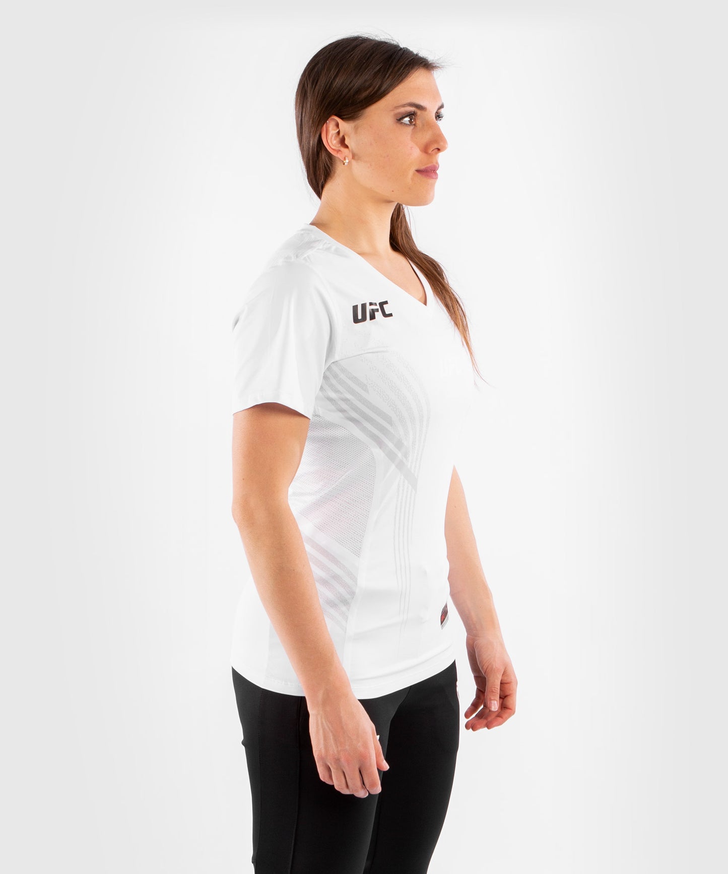 UFC Venum Gepersonaliseerd Authentic Fight Night Walkout Damesshirt - Wit