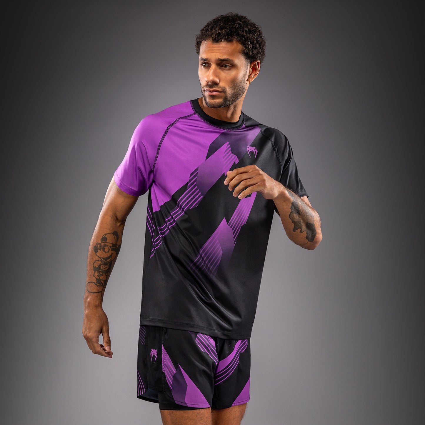 Venum No-Gi 6.0 Dry Tech T-shirt - Zwart/Paars